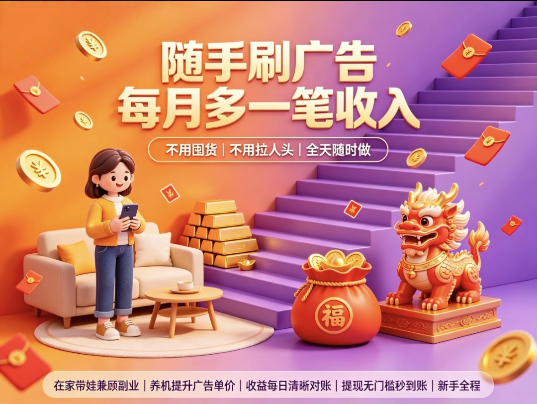 首码趣享看广告新机遇副业选择